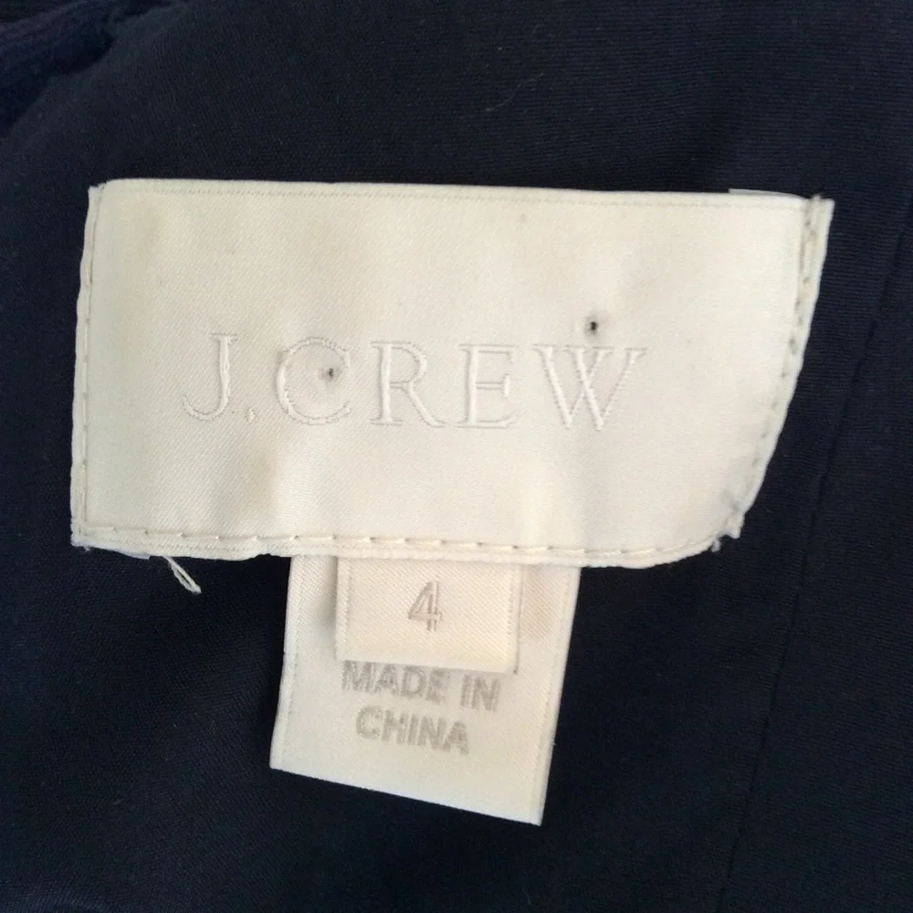 J. CREW BLACK SILK CHIFFON COCKTAIL DRESS SIZE 4